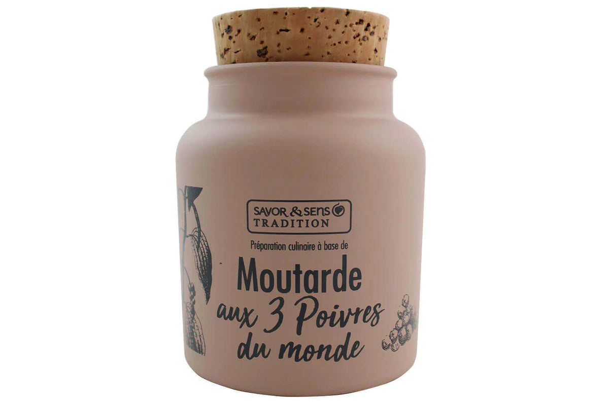 SAVOR & SENS MOUTARDE AUX 3 POIVRES DU MONDE 110G
