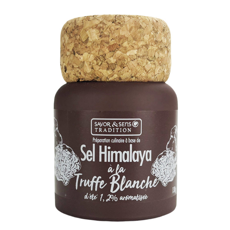 SAVOR & SENS FLEUR DE SEL HIMALAYA ET POUDRE DE TRUFFE D'ÉTÉ TUBER AESTIVUM AROMATISÉ