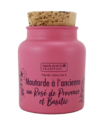 SAVOR & SENS MOUTARDE VIN ROSÉ DE PROVENCE ET BASILIC 110G
