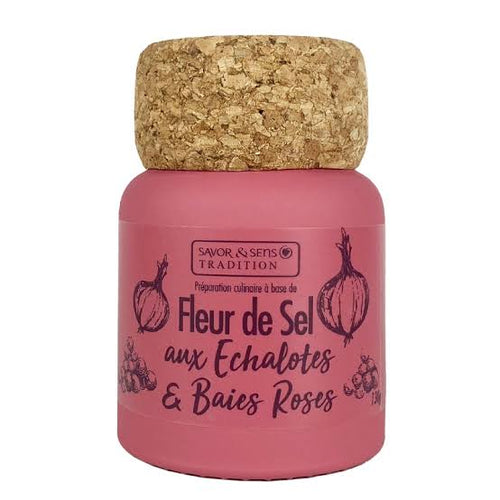 SAVOR & SENS FLEUR DE SEL ÉCHALOTES & BAIES ROSES 130G